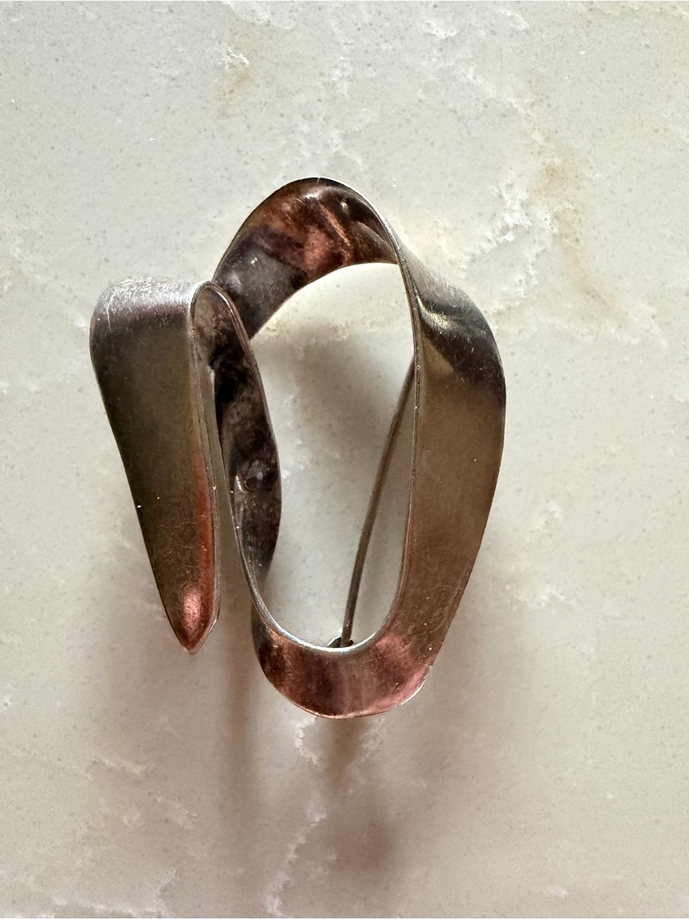 Vintage Modernist Sterling Silver Brooch